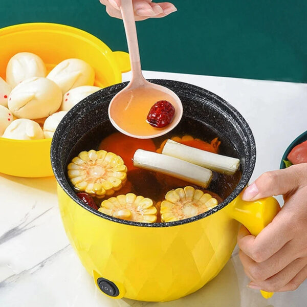 Electric Mini Diamond Cooking Pot 1.8L 600W Non Stick - Image 6