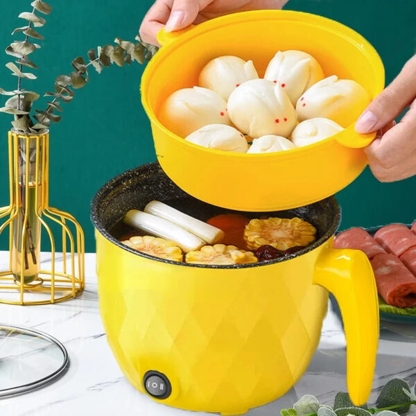 Electric Mini Diamond Cooking Pot 1.8L 600W Non Stick - Image 4