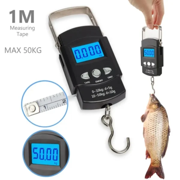 Digital Hanging Weight Scale - Weiheng Electronic Portable LCD Scale with Double Precision Hook for Luggage and Travel - Image 3